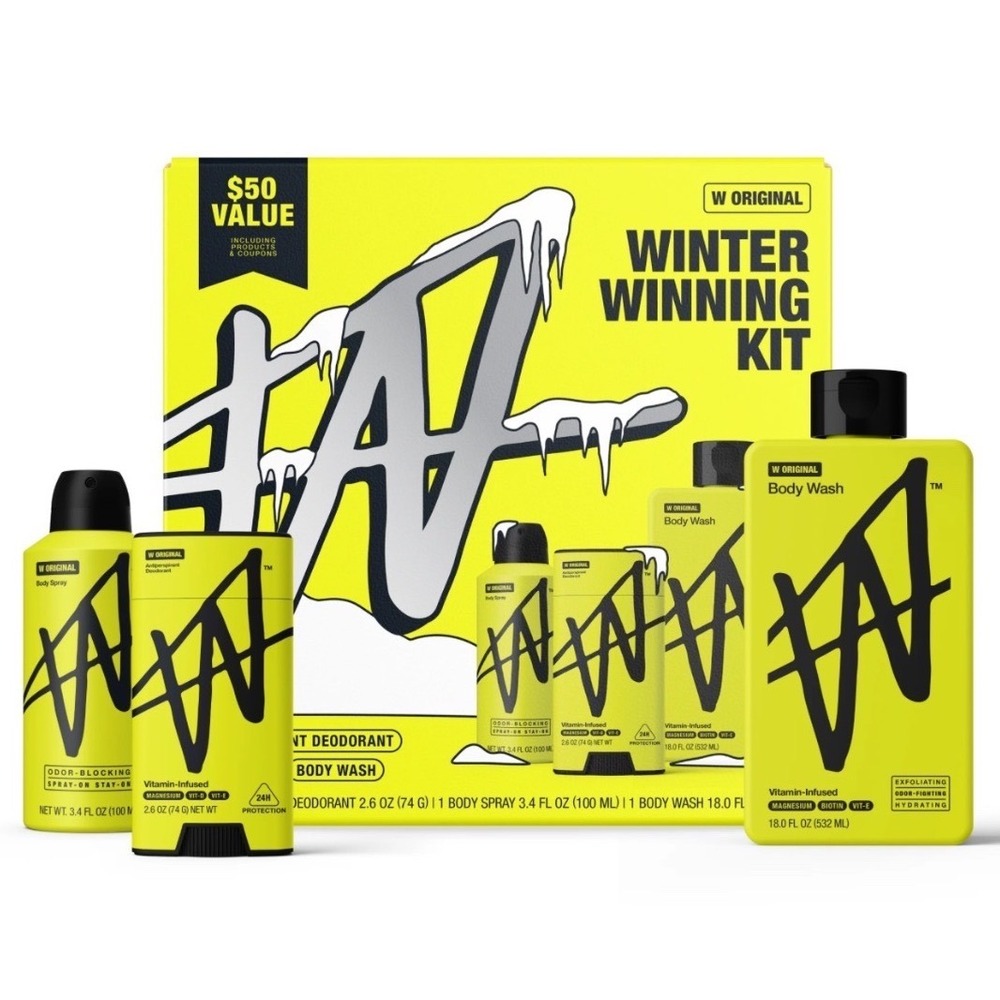 W Original Winter Winning Kit Body‎ Wash Deodorant Body Spray Set